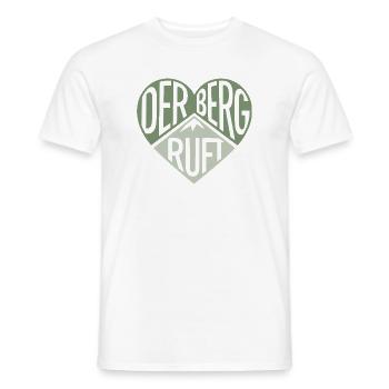Der Berg ruft Herzdesign  - Männer T-Shirt - Weiß - Vorne - AI Model Male 178 dark (178cm)