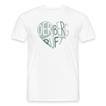 La montagne appelle le design du cœur - T-shirt homme - blanc - Devant - AI Model Male 178 dark (178cm)