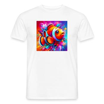 Poisson-clown - T-shirt homme - blanc - Devant - AI Model Male 178 dark (178cm)