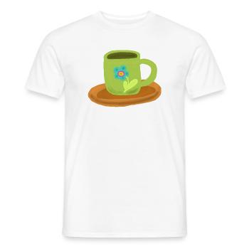 Cup Teacup Birthday Morning Grouch - Men's T-Shirt - white - Front - AI Model Male 178 dark (178cm)