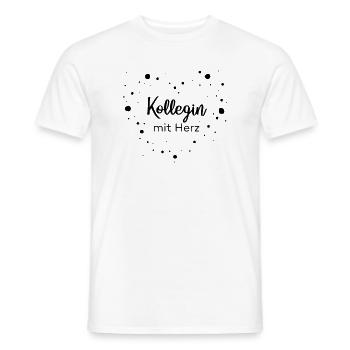 Kollegin mit Herz - Männer T-Shirt - Weiß - Vorne - AI Model Male 178 dark (178cm)
