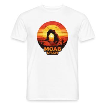 Moab Utah Wüsten Sunset Motiv - Männer T-Shirt - Weiß - Vorne - AI Model Male 178 dark (178cm)