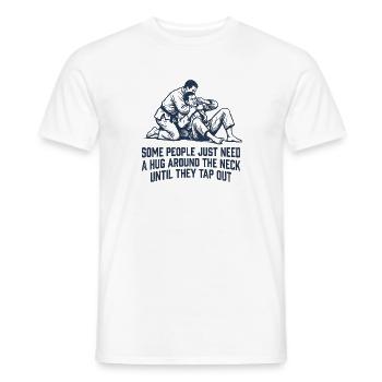 Certaines personnes ont juste besoin d’un câlin - T-shirt homme - blanc - Devant - AI Model Male 178 dark (178cm)