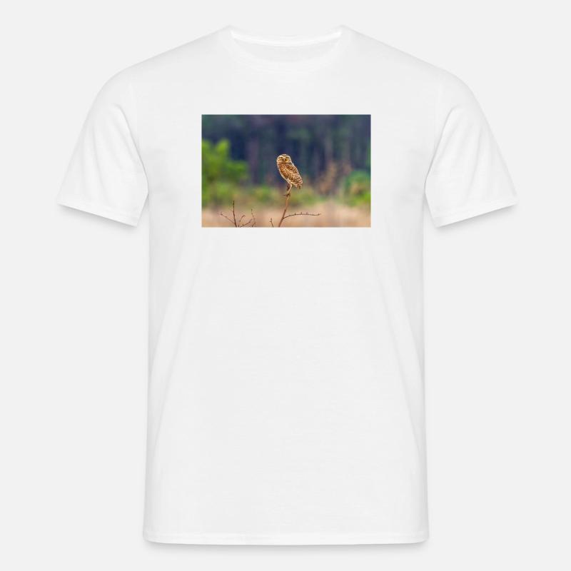 Eule die Eule - Männer T-Shirt - Weiß