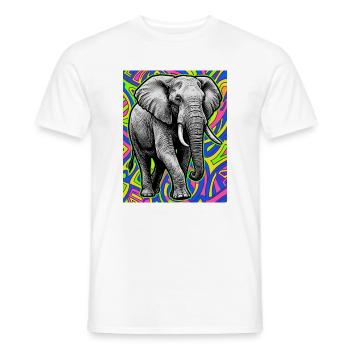Elefant - Männer T-Shirt - Weiß - Vorne - AI Model Male 178 dark (178cm)