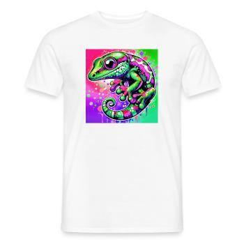 Gecko - Men's T-Shirt - white - Front - AI Model Male 178 dark (178cm)