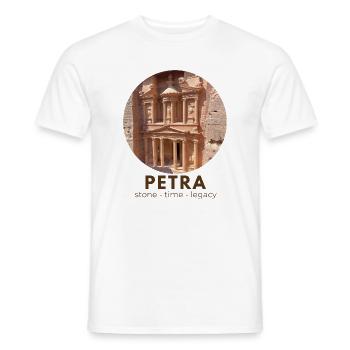 Trésor de Petra 3 - T-shirt homme - blanc - Devant - AI Model Male 178 dark (178cm)