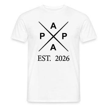 papa_est_2026- - Männer T-Shirt - Weiß - Vorne - AI Model Male 178 dark (178cm)