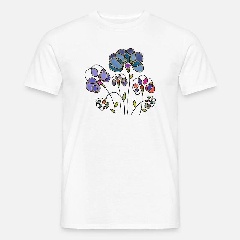 Blumen - Männer T-Shirt - Weiß