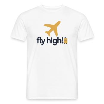 Fly High Travel Icon Tee - Men's T-Shirt - white - Front - AI Model Male 178 dark (178cm)