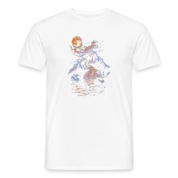 Moonlit Night Hippo-Roar in the Water - Men's T-Shirt - white - Front - AI Model Male 178 dark (178cm)
