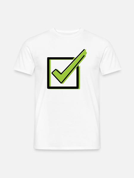 Tick Checklist Box Comic - Men's T-Shirt - white