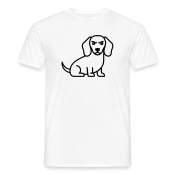 Mauvais Teckel Rond-plan - T-shirt homme - blanc - Devant - AI Model Male 178 dark (178cm)
