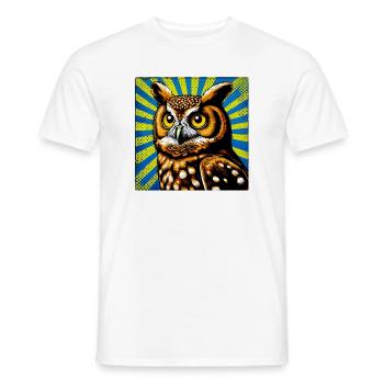 hibou - T-shirt homme - blanc - Devant - AI Model Male 178 dark (178cm)