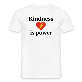 Goodness is Power: Heart with Lightning - Men's T-Shirt - white - Front - AI Model Male 178 dark (178cm)