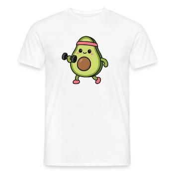 Avocat à la salle de sport - T-shirt homme - blanc - Devant - AI Model Male 178 dark (178cm)