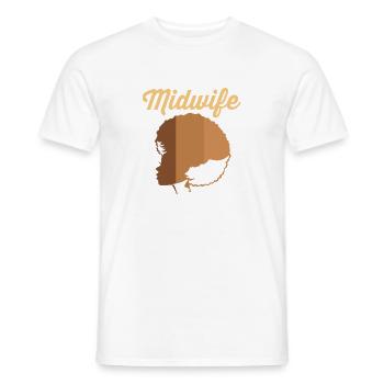 Sage-femme - T-shirt homme - blanc - Devant - AI Model Male 178 dark (178cm)