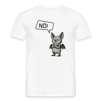 Nö! Fledermaus – Lustiges Design für Sturköpfe - Männer T-Shirt - Weiß - Vorne - AI Model Male 178 dark (178cm)