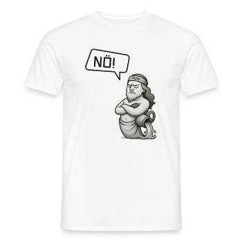 Sternzeichen Wassermann sagt NÖ! – Sturkopf - Männer T-Shirt - Weiß - Vorne - AI Model Male 178 dark (178cm)