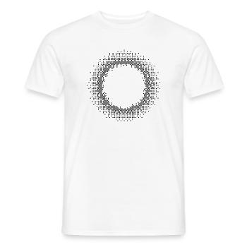 geometric circles design - Men's T-Shirt - white - Front - AI Model Male 178 dark (178cm)