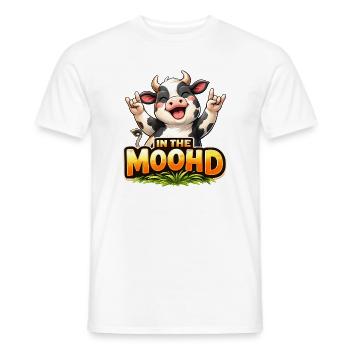 Dans le Moohd – Dessin animé de la Vache Drôle - T-shirt homme - blanc - Devant - AI Model Male 178 dark (178cm)