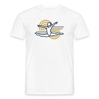 Gymnastics in the solar circle - Men's T-Shirt - white - Front - AI Model Male 178 dark (178cm)