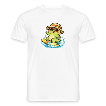 Sonnige Surf-Schildkröte - Männer T-Shirt - Weiß - Vorne - AI Model Male 178 dark (178cm)
