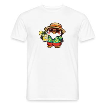 Pinguin Strandabenteuer Hawaii - Männer T-Shirt - Weiß - Vorne - AI Model Male 178 dark (178cm)