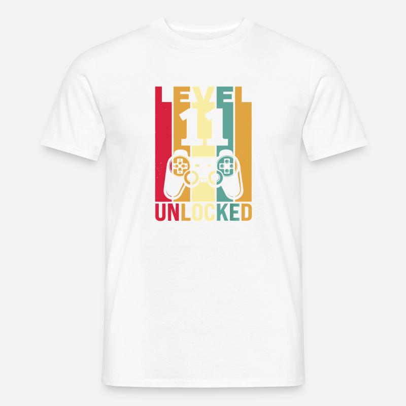 Level Up Unlocked Retro Controller - Men’s T-shirt - white