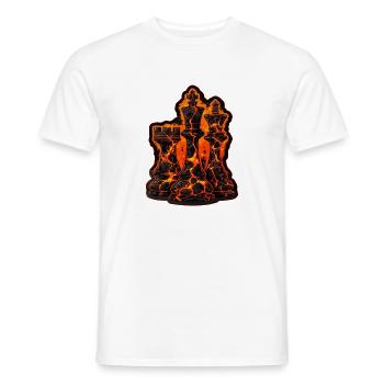 Chess Lava Pieces T-Shirt for Men Gift - Men's T-Shirt - white - Front - AI Model Male 178 dark (178cm)