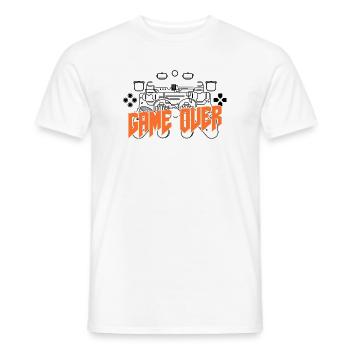 Game Over Retro Orange Bold - Men's T-Shirt - white - Front - AI Model Male 178 dark (178cm)