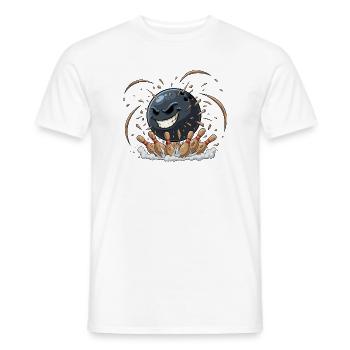 Ball Ball Bowling Chaos - Men's T-Shirt - white - Front - AI Model Male 178 dark (178cm)