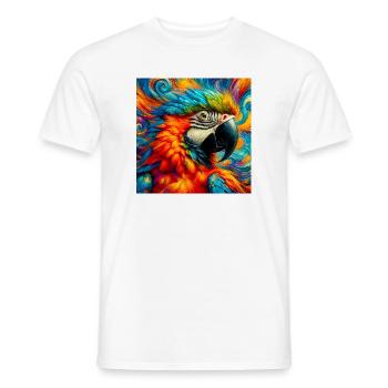 perroquet - T-shirt homme - blanc - Devant - AI Model Male 178 dark (178cm)