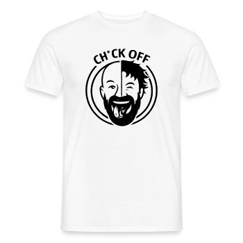 Funny Shirt Beard Graphic Tee Gift for Men fashion - Men's T-Shirt - white - Front - AI Model Male 178 dark (178cm)