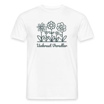 Éleveur de mauvaises herbes : design drôle de jardin - T-shirt homme - blanc - Devant - AI Model Male 178 dark (178cm)