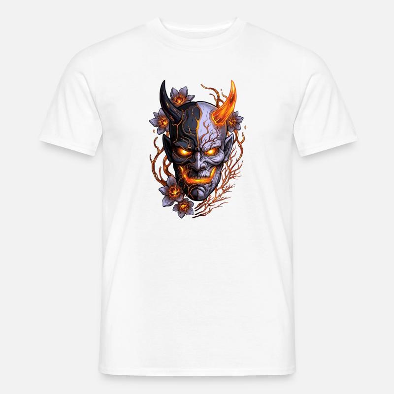 Hannya – Yōkai Demon - T-shirt męski - biały