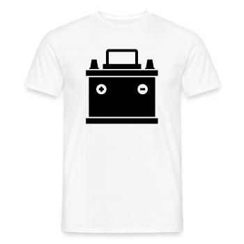 Autobatterie - Männer T-Shirt - Weiß - Vorne - AI Model Male 178 dark (178cm)