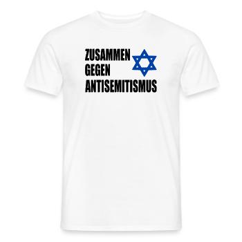 zusammen gegen antisemitism - Männer T-Shirt - Weiß - Vorne - AI Model Male 178 dark (178cm)