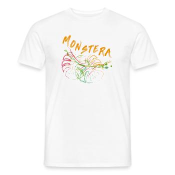 Monstera  - Männer T-Shirt - Weiß - Vorne - AI Model Male 178 dark (178cm)
