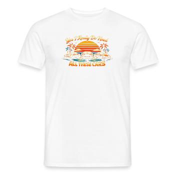 Yes, I really need all these cars! (Funny - Men's T-Shirt - white - Front - AI Model Male 178 dark (178cm)