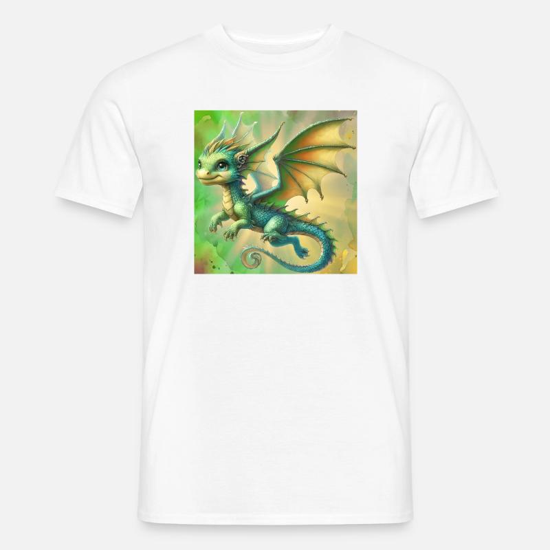 Drache - Männer T-Shirt - Weiß