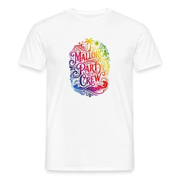 Équipe de fête de Majorque Dictionnaire colorée Malle - T-shirt homme - blanc - Devant - AI Model Male 178 dark (178cm)