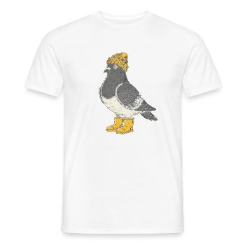 Penguin with hat and boots - Men's T-Shirt - white - Front - AI Model Male 178 dark (178cm)