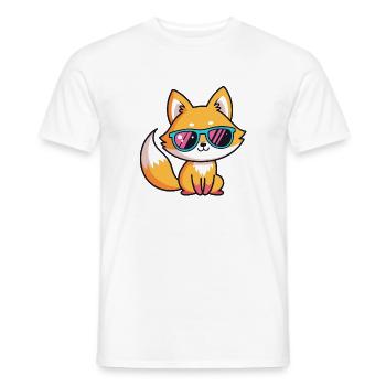 Fox Retro Neonbrille - Männer T-Shirt - Weiß - Vorne - AI Model Male 178 dark (178cm)