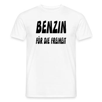 Benzin - Männer T-Shirt - Weiß - Vorne - AI Model Male 178 dark (178cm)