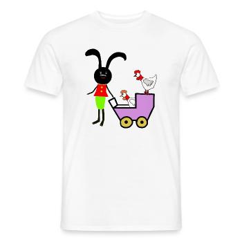 Enfants de Pâques Lapins Lapins - T-shirt homme - blanc - Devant - AI Model Male 178 dark (178cm)
