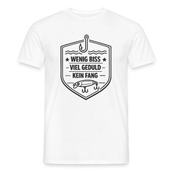 Wenig Biss Viel Geduld Kein Fang - Männer T-Shirt - Weiß - Vorne - AI Model Male 178 dark (178cm)