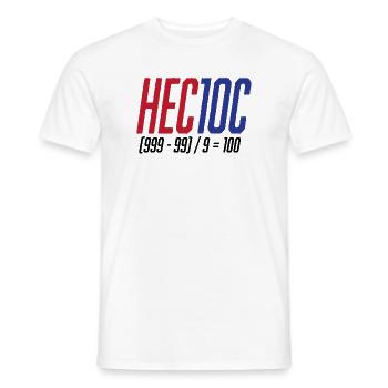 Hectoc Mental Arithmetic Game, Math - Men's T-Shirt - white - Front - AI Model Male 178 dark (178cm)