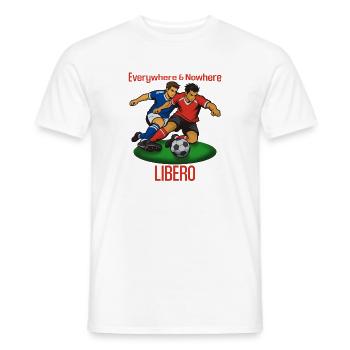 Duel Ball Libero : Partout & Nulle part - T-shirt homme - blanc - Devant - AI Model Male 178 dark (178cm)