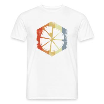 Classic pizza - Men's T-Shirt - white - Front - AI Model Male 178 dark (178cm)